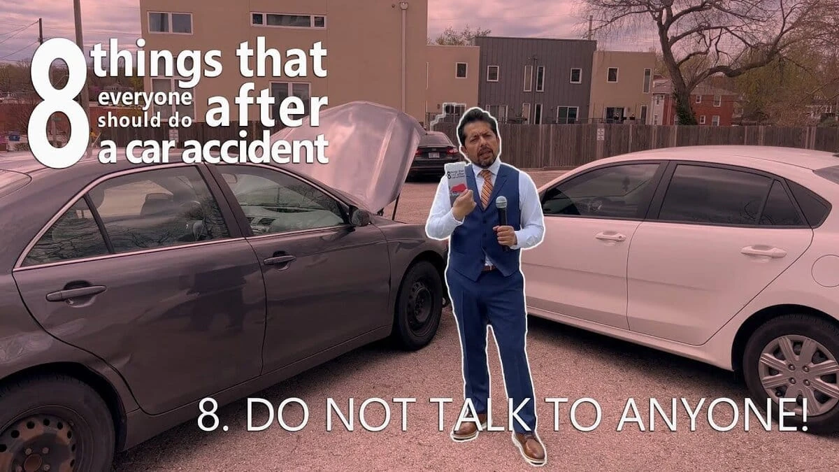 don't talk to anyone after car accident